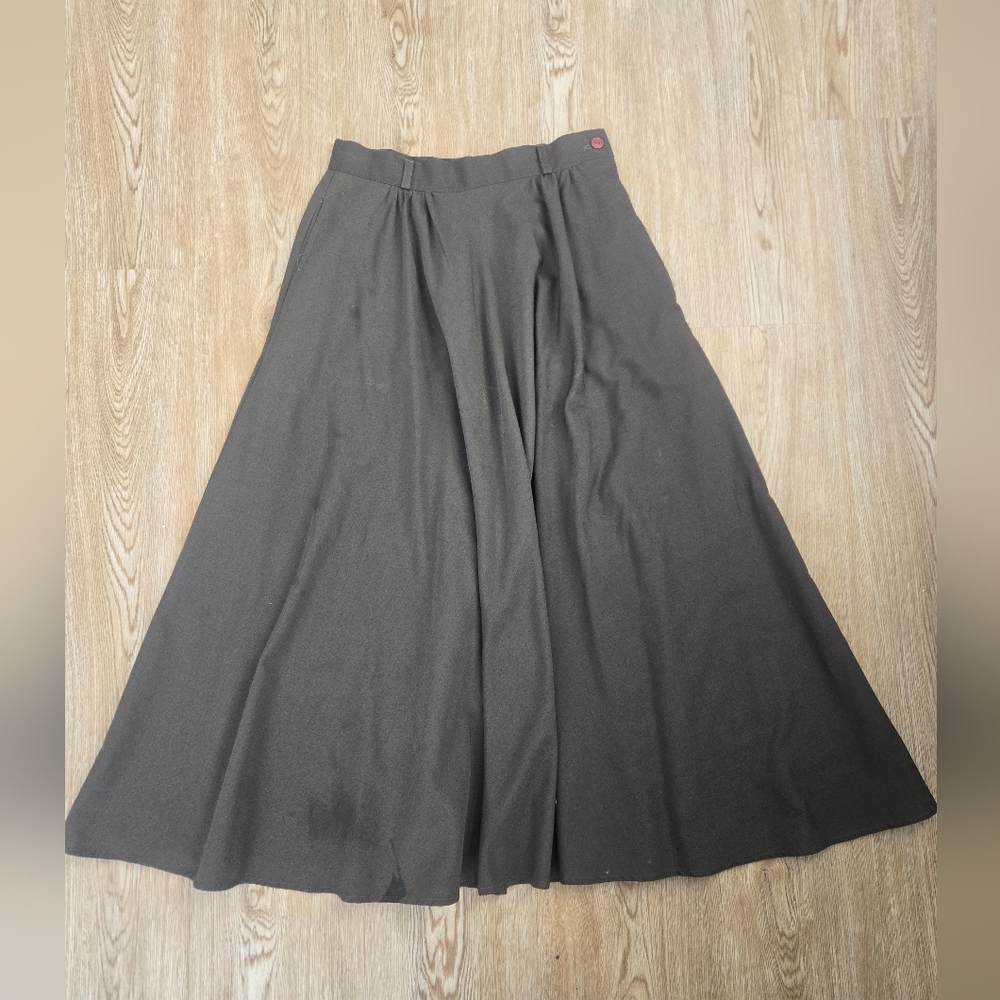 Vintage Hunter Green Maxi Skirt